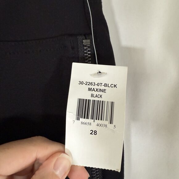 New Dittos Jeans Women's 28 Black Button ZIp Maxine Side Zip Ponte Leggings - Picture 6 of 12